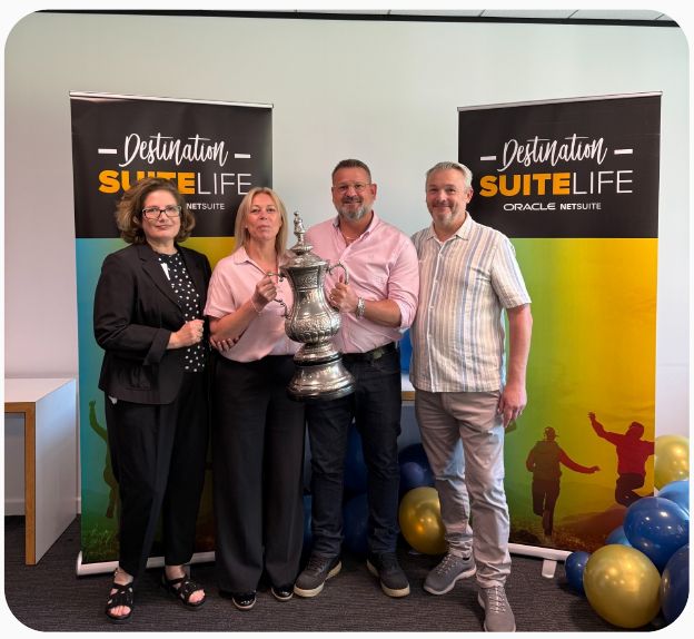 The Web Control team with their Oracle NetSuite award